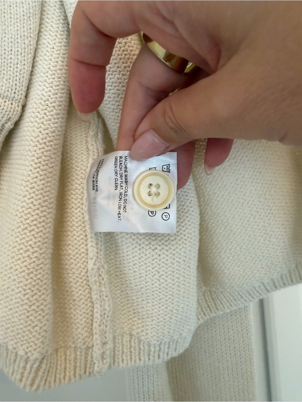 Reformation Cream Knit Cardigan & Crop Tank Set size L - Picture 3 of 7